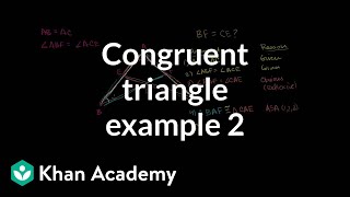Congruent triangle example 2 | Congruence | Geometry | Khan Academy
