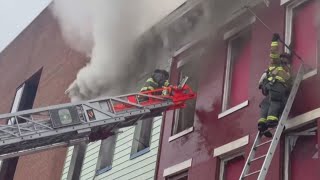 3 firefighters recovering after battling vacant row home fire