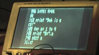 TinyBASIC on home-made microcomputer