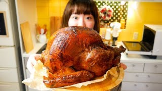 【クリスマス】JKが本気で七面鳥（約7キロ）を焼いてみた【コストコ巨大ターキー】