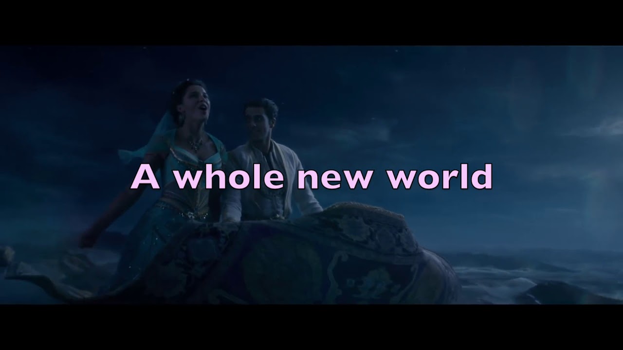 A Whole New World Lyrics (Aladdin) - Mena Massoud, Naomi Scott - YouTube