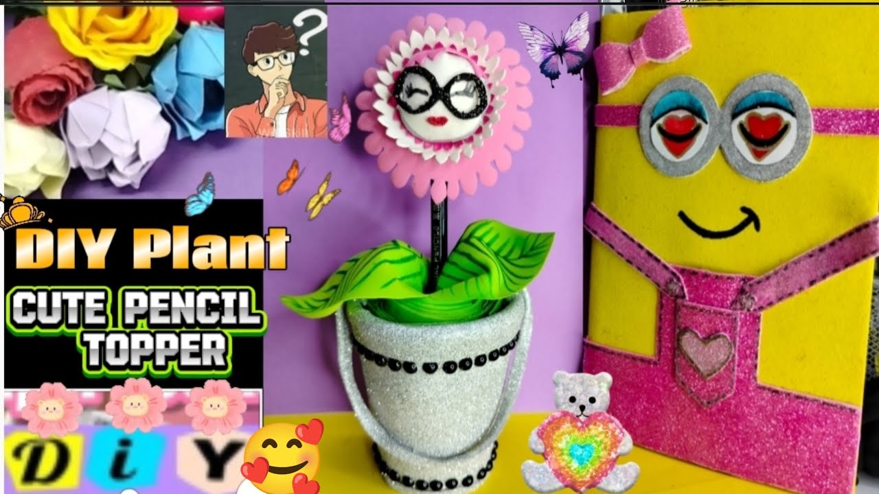 Diy Amazing Mini Kawaii Plant Desk Decorрџ ђcute Pencil Topper Tutorialрџ