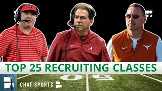 College Football Recruiting: Top 25 Ranked Classes Leading Up To 2023 National Signing Day