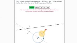 Delta Math: Constructing a Parallel Line through a Point