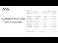 Install Jquery Datatable with instant search | Jquery Tutorial | Masterwww