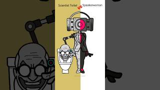 Speakerwoman vs Scientist Toilet😱What side are you on？Skibidi toilet Animation #shorts