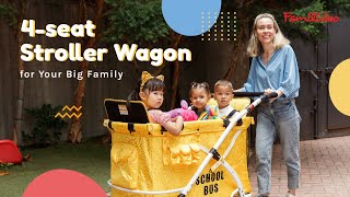 4 Seat Quad Stroller Wagon I Best stroller for Big Family