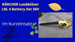 Kärcher Laubbläser LBL 4 Battery Set 36V - im Einsatz