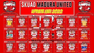 SKUAD MADURA UNITED TERBARU LIGA 1 INDONESIA 2022-2023 ~ UPDATE 5 MEI 2022
