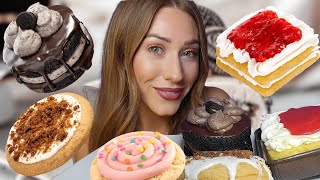 ASMR | *NEW* Crumbl Cookie!! OREO Cake, Strawberry Shortcake, Confetti \u0026 Banana Bread!! 🍰🍌 *Mukbang*