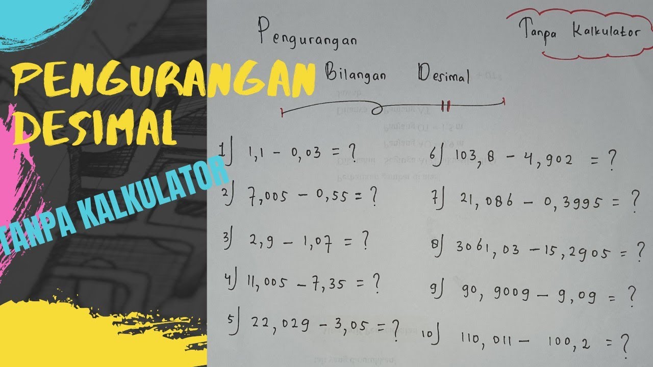 PENGURANGAN Bilangan Desimal Dengan Penjelasan Yang Mudah || Pembahasan ...