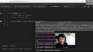 Node.js/JavaScript interview training - Counting Sundays