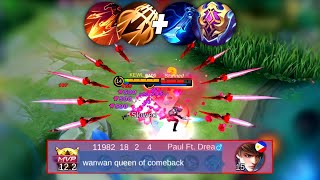 WANWAN vs PRO GUSION FAST HAND🔥 | GLOBAL WANWAN MYTHIC RANK | MLBB