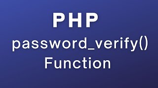 password verify Function