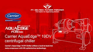 Carrier's AquaEdge 19 DV Chiller utilizes a back to back 2 state compressor optimization technology.