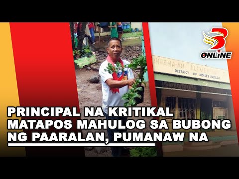 Principal na kritikal matapos mahulog sa bubong ng paaralan, pumanaw na