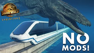 MONORAIL IN THE LAGOON! NO MODS! | Jurassic World Evolution 2 Tips