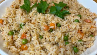 Portuguese Style Rice with Peas \u0026 Carrots Easy to Make | Arroz com Ervilha e Cenoura  Fácil de Fazer