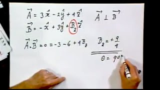 8.01x - Module 12.03 - Perpendicular vectors; Zero Dot Product.