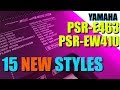 NEW Styles Demo - Yamaha PSR-E463 | PSR-EW410