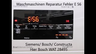 Fehler E 56 für Waschmaschine oder Trockner