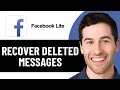 HOW TO RECOVER DELETED MESSAGES ON FACEBOOK LITE 2026! (FULL GUIDE)