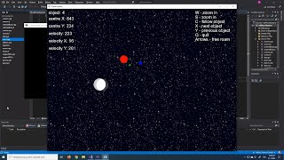N-body simulation (Euler method) without collision detection