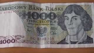 Die alte 1.000 Zloty Banknote aus Polen in HD