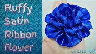 Craft_04 Fluffy Satin Ribbon Flower/Hair Tie Accessories for Kids/Headband Flower