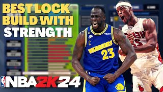 BEST LOCK BUILD WITH STRENGTH IN NBA 2K24 - LOCKDOWN DEFENDER BUILD WITH GOLD IMMOVABLE ENFORCER