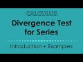 Divergence Test for Series. Examples.