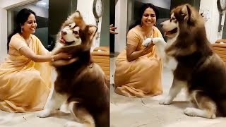 Singer Sunitha Cute Moments With A Dog | Singer Sunitha Latest Video | Daily Culture