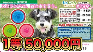 10枚バラで『リベンジ成功!?』 【わんにゃんスクラッチ シュナウザー ハッピーキャッチ】『1等5万円』目指して10枚最終挑戦！！【宝くじ】