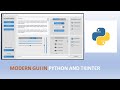 Modern Graphical User Interfaces in Python and Tkinter #tkinter tutorials
