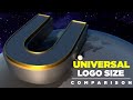 UNIVERSAL PICTURES logo in perspective (3D Animation)