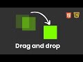 JavaScript drag and drop element, html and css