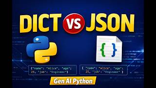 Python Dict vs JSON with Example | JSON Python Dict Tutorial for Beginners | Python AI Tutorial