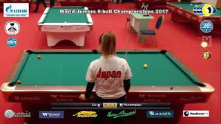 Liu Vivian v Muramatsu Sakura World Juniors 9 ball Championship 2017