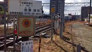 ＪＲ西日本可部線西祇園駅／【普通    あき亀山行き】電車通過動画