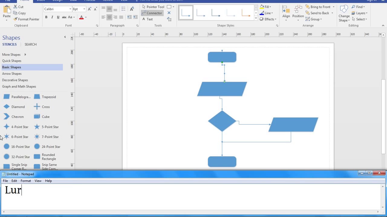 Mudahnya Membuat Flowchart Dengan Visio 2016 - YouTube