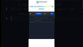 Numpy Tutorial: Creating a One-Dimensional Array Easily #numpy #array #onedimensional #datascience