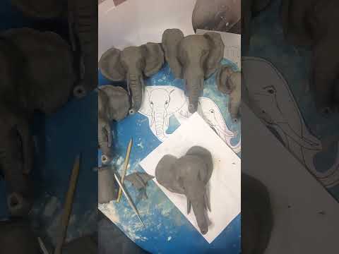 Creating a Clay Elephant Head That is Realistic Creating a Clay Elephant Head That is Realistic