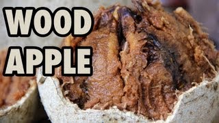 Eating a Wood Apple: Delicious Fruit with a Funky Smell!