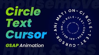 Circle Text Cursor Animation using HTML CSS Custom Cursor