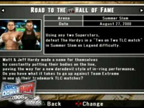 Smackdown Vs. Raw 2008: Hall Of Fame Mode - YouTube