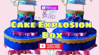 Cake Explosion Box / Craftastella By Shakti /Cake shaped box