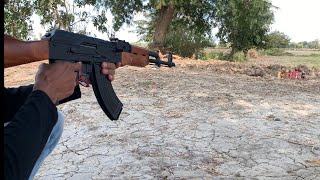 AK 47 ប្រើថ្ម គ្រាប់ជ័រ