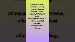 നിന്നോട് മിണ്ടാൻ... ❤️#romantic #cover #coversong #malayalamsonglyrics #lyrics #shorts