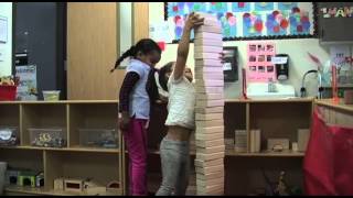 Samantha and Sara Building Towers and Castles