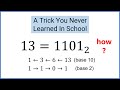 The easy way to convert decimal numbers to binary (base 2)